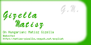 gizella matisz business card